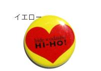 hide×odasho HI-HO! 缶バッジハートイエロー